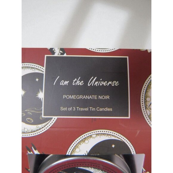 I Am The Universe Candle Set Travel Tin Pomegranate Noir Scented Decor Gift New - Picture 9 of 9